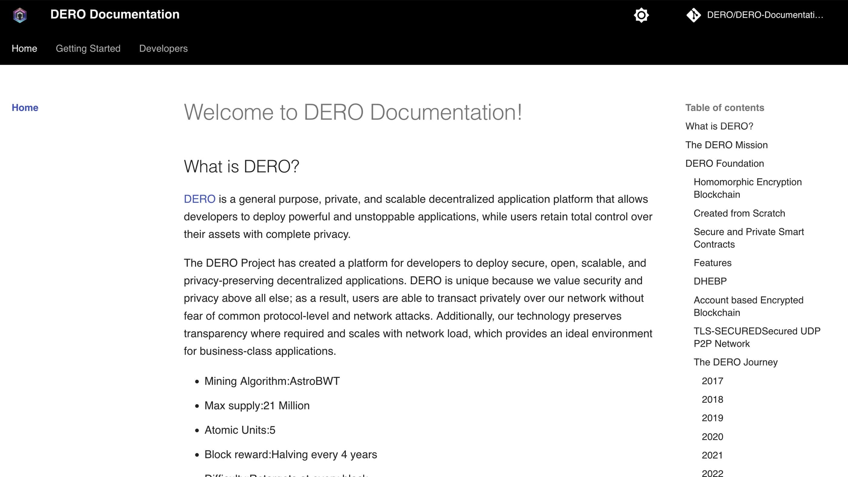 Dero Docs